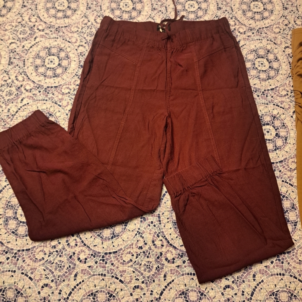 Madewell Burgundy Twill Jogger